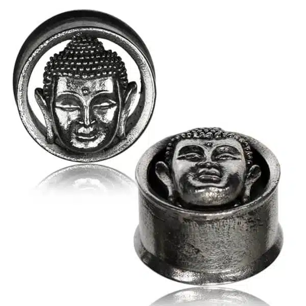 Buddha Vit Mässing Plug Tunnel