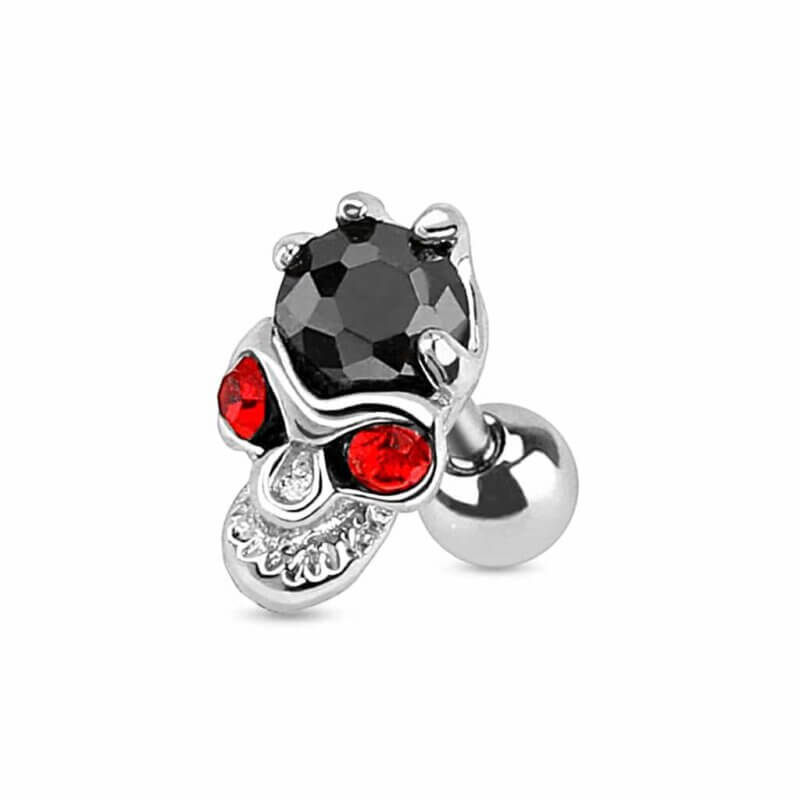 Tragus med rödögd dödskalle