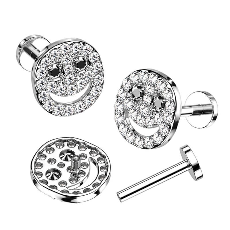 Smile Labret Monroe Cartilage Stud Rings