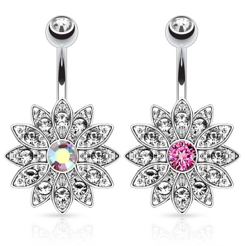 Flower Power Bling Navelpiercing