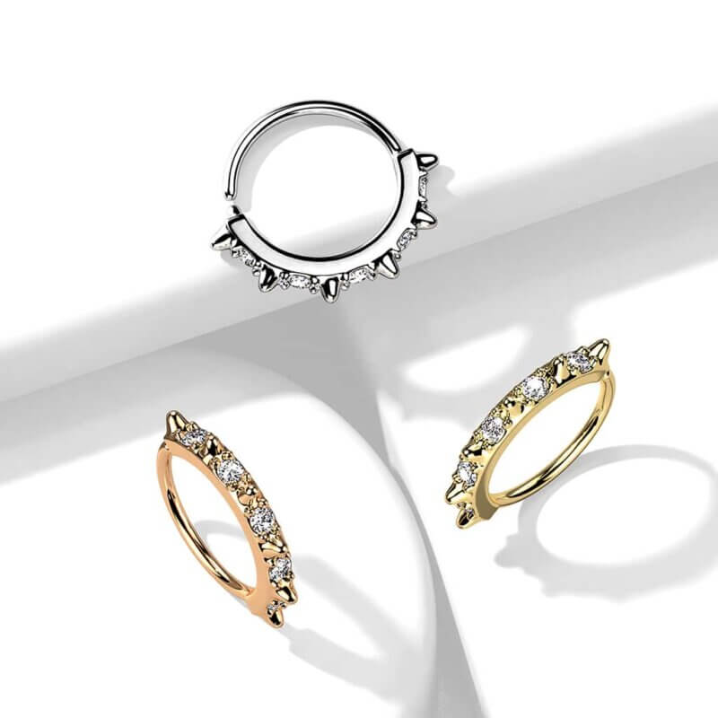 Näsring Marquise med Kristall och Spikes