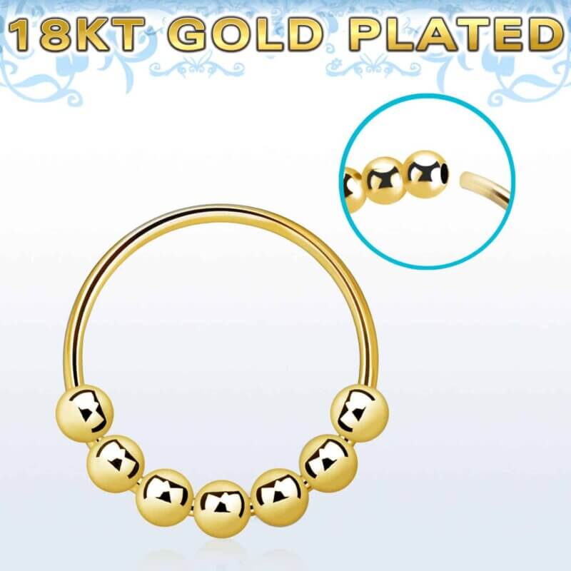 Näsring i 92.5 Sterling Silver med Guld Plätering
