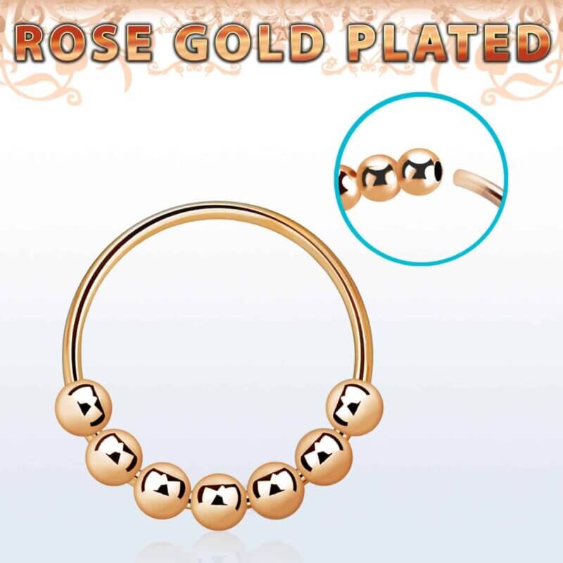 Näsring i 92.5 Sterling Silver med Rose Guld Plätering