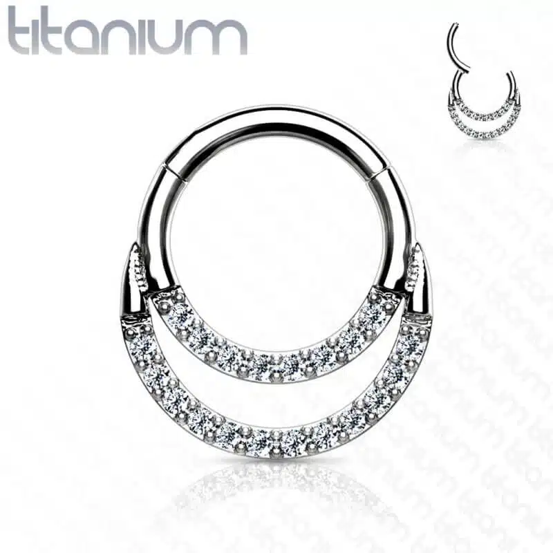 Implant Grade Titanium Segment Clicker med Dubbla Rader Kristaller