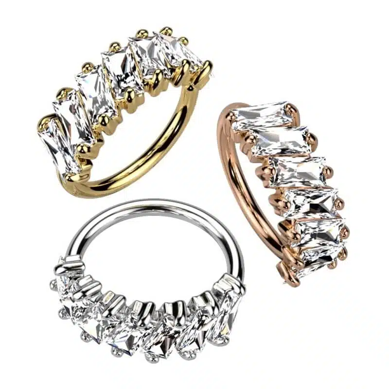 Seamless Ring med Princess Cut Kristallrad