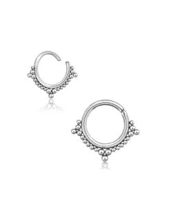 Ändlös Ring / Septum Smycke Silver Triangel