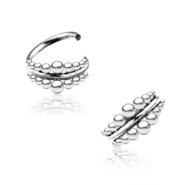 Ändlös Ring Silver Dots