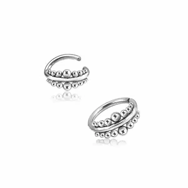 Hinged Segment Ring med Ball Cluster