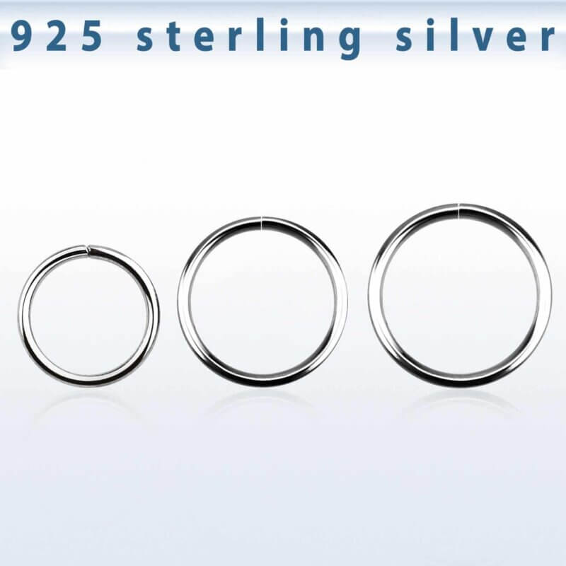 925 Silver Seamless Ring 0,6 mm