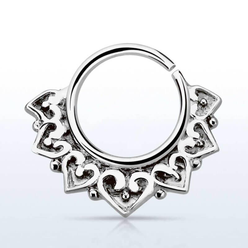 Seven Hearts Septumring i 925 Silver