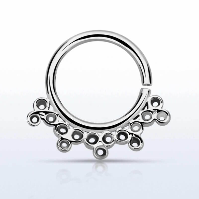 Septumring i silver med indisk Design