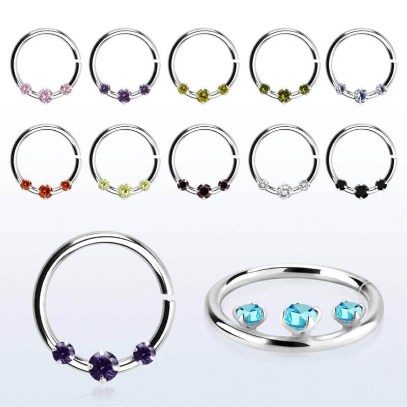 925 Silver Seamless Ring with 2 mm CZ Stone