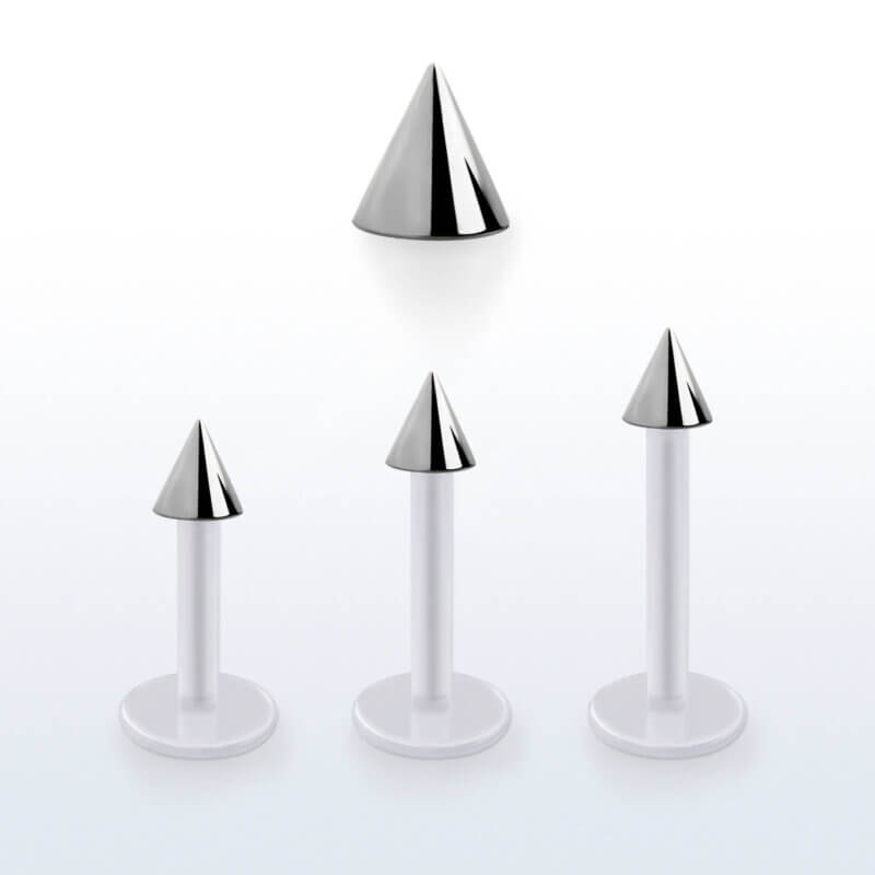 Bio Flex Labret with Silver Cone