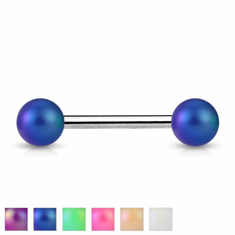 Matte Finish Pearlish Ball Barbells