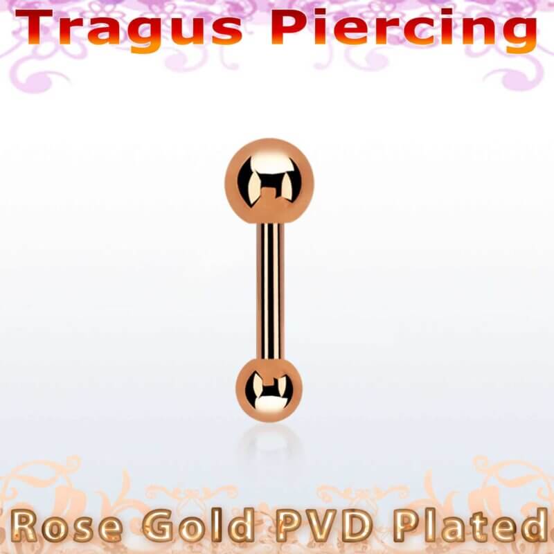 Rose Gold Tragus Barbell