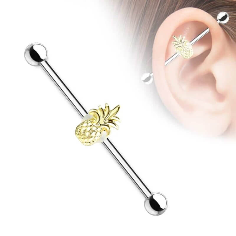 Industrial Piercing med Ananas