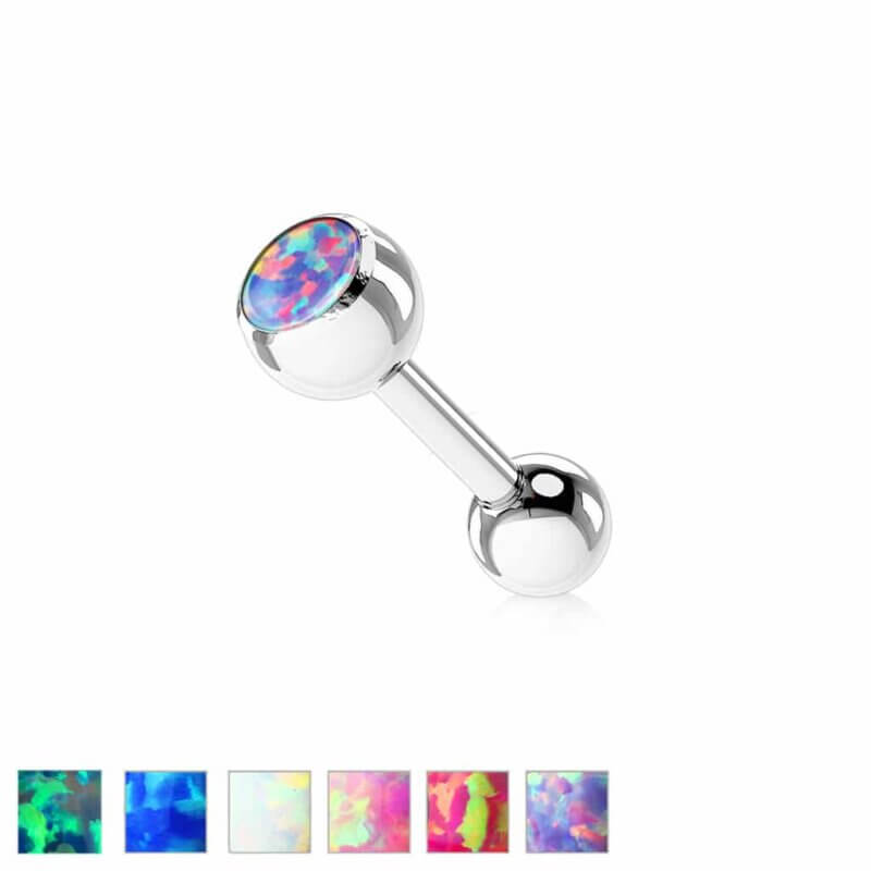 Opal Press Fit Ball 316L Surgical Steel Barbells
