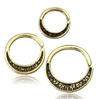 Böjbar Septum Ring i Mässing Aztec