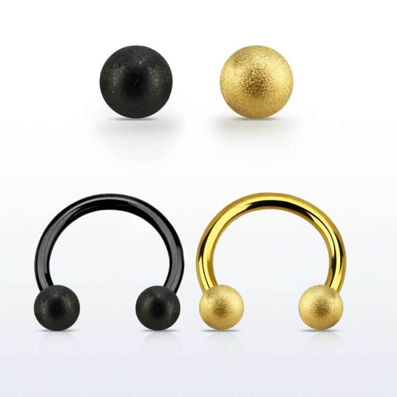 Color Frosted Horseshoe 4 mm Ball