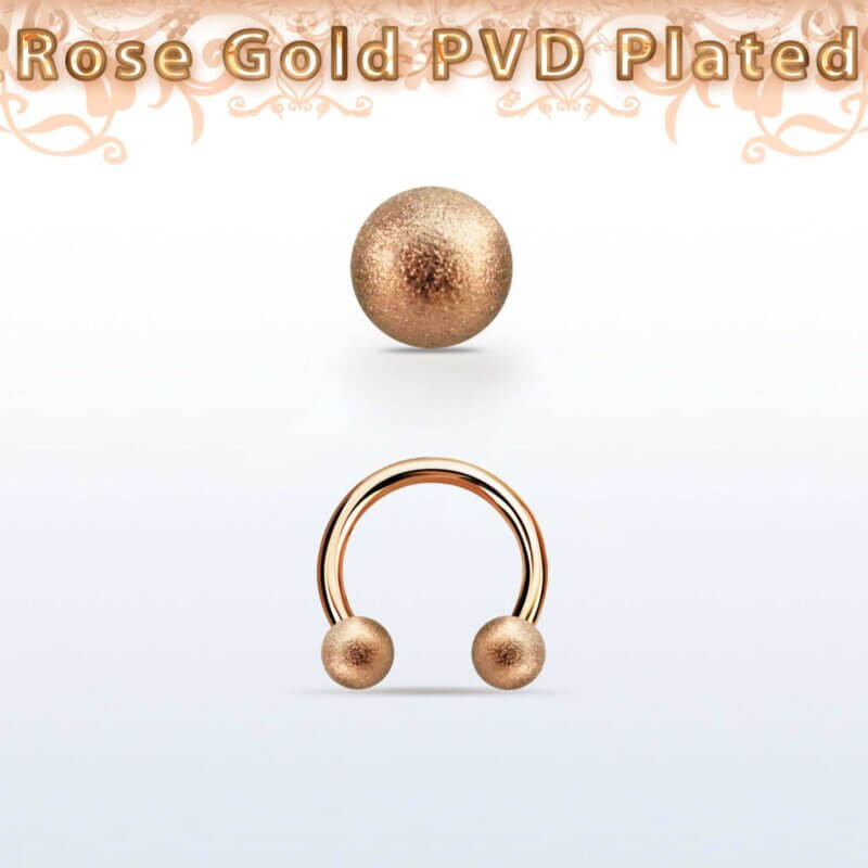Rose Gold Horseshoe 1,2 mm