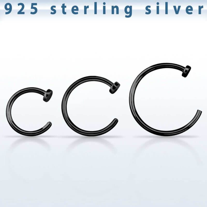 Ring till Näsvinge Sterling Silver Svart