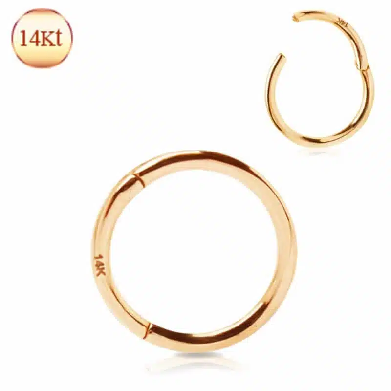 14Kt. Rose Gold Seamless Clicker Ring