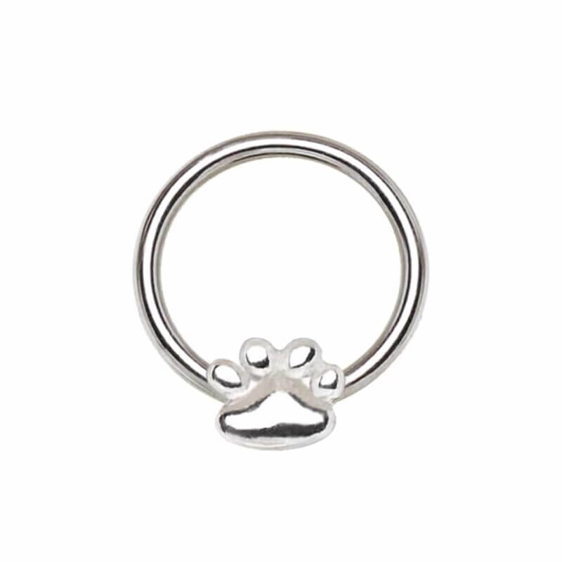 Septumpiercing med tassformad kula