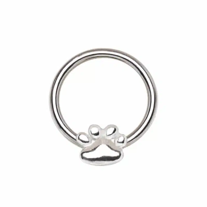 Septumpiercing med tassformad kula