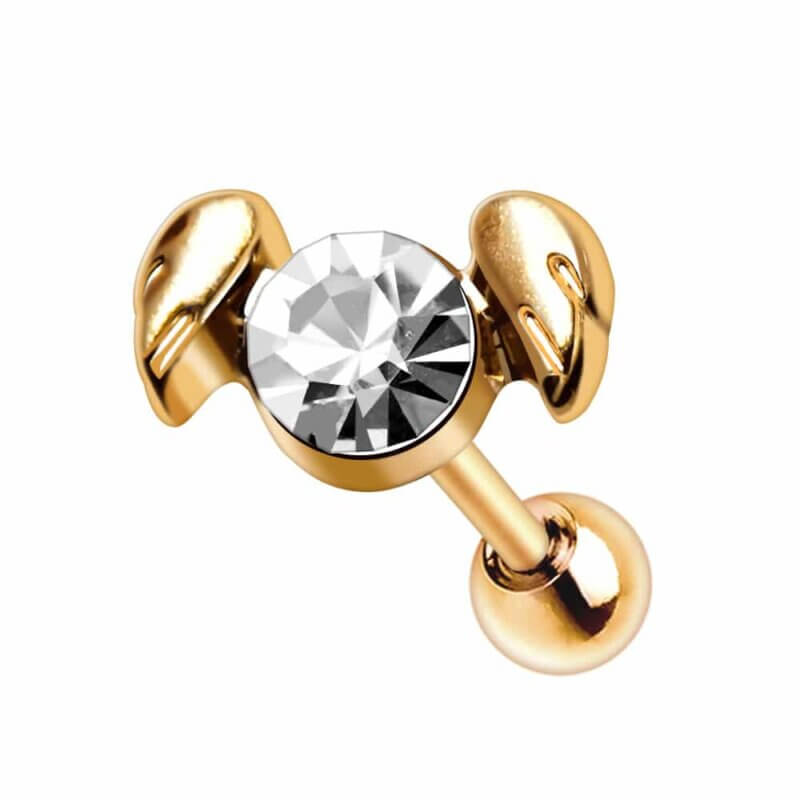 Tragus/Helix i roséguld med Änglavingar