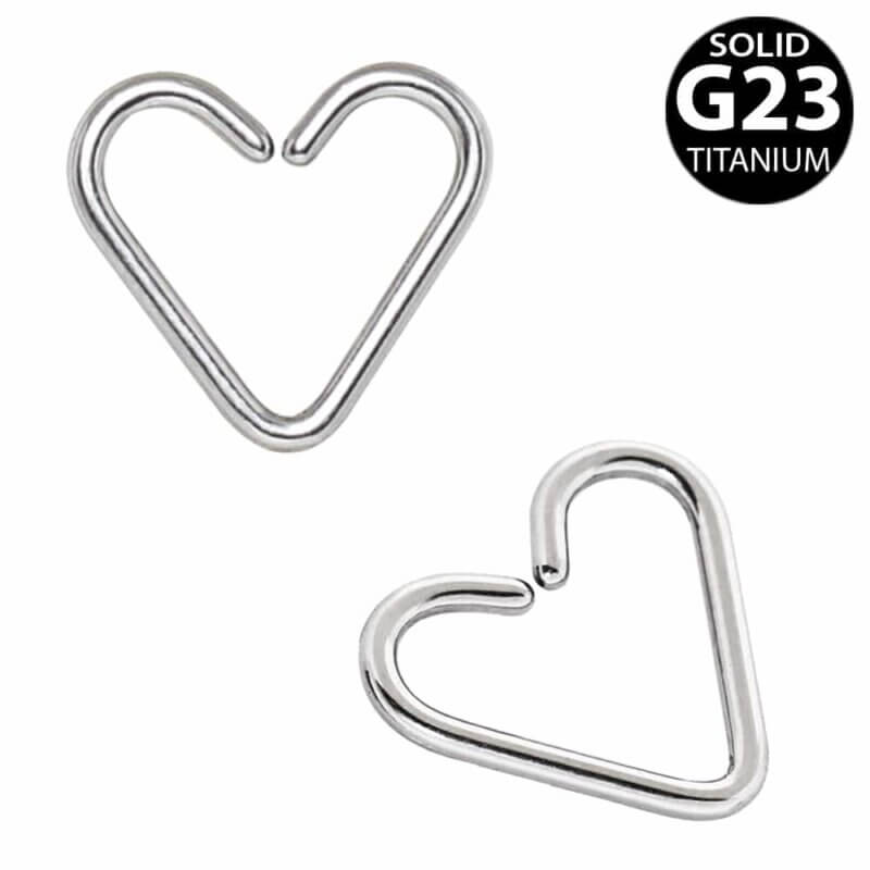 Hjärtformad Tragus/Helix i titan
