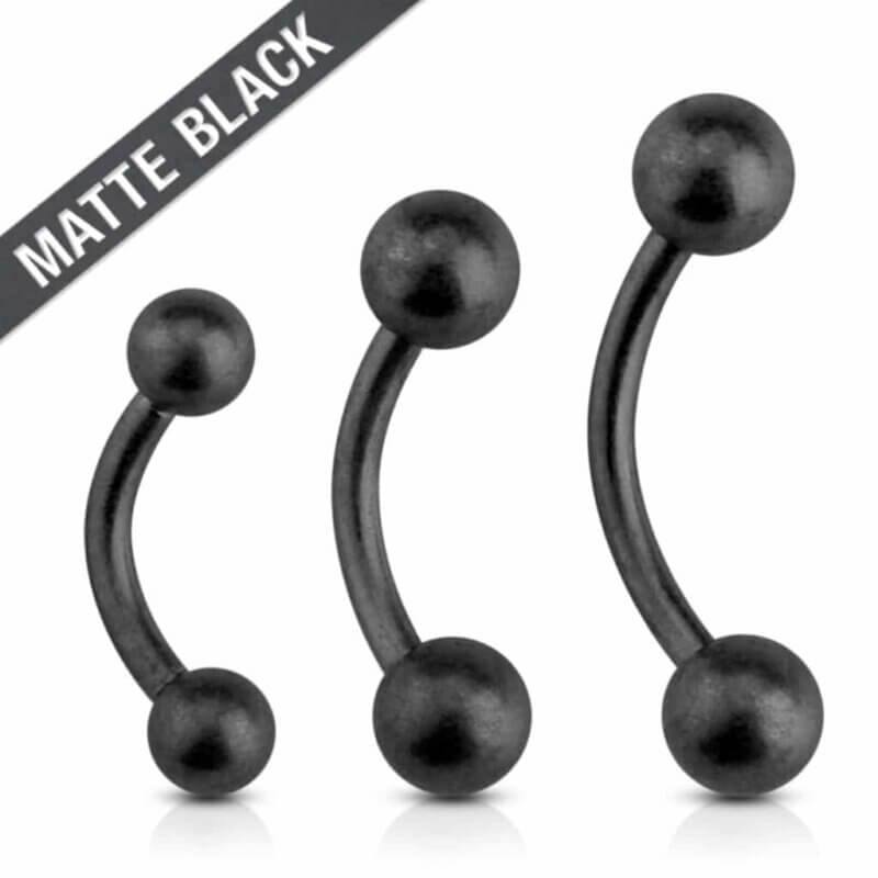 Ögonbrynspiercing Banana Matte Black
