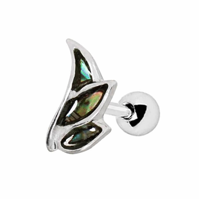 Tragus/Helix med liten ängelvinge och stenar