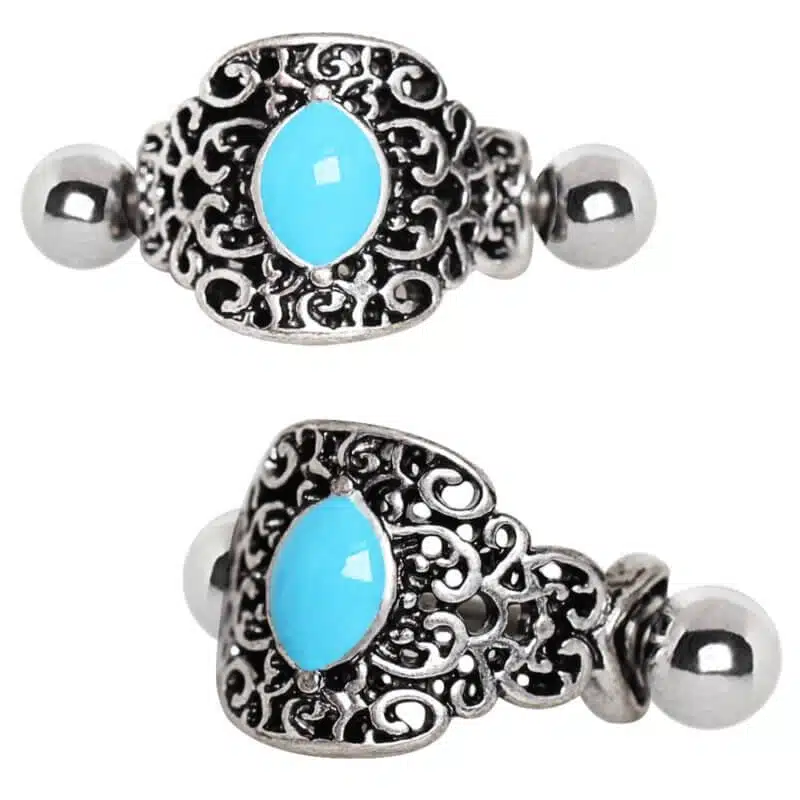 Ear-Cuff med ornament och sten