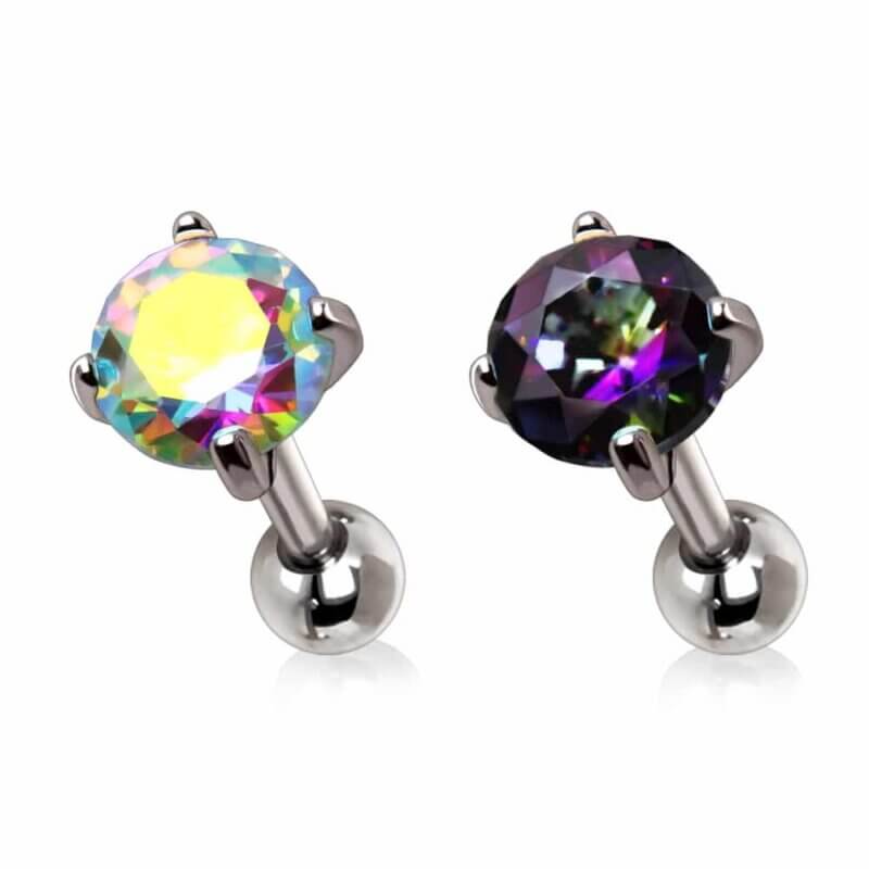 Iridescent Cubic Cartilage Earring