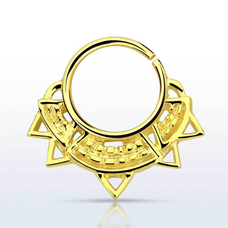 Five Stars Septum Ring Gold Plated