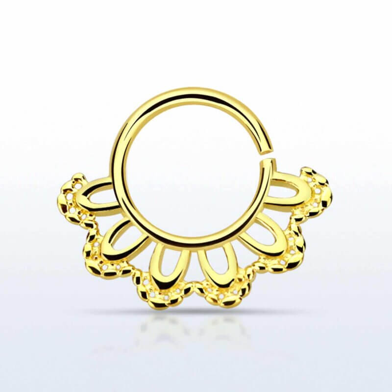 Guldpläterad Septumring