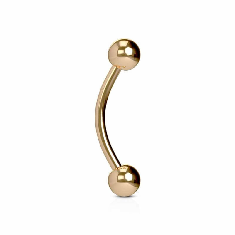 Basic Curved Barbell Rose Gold