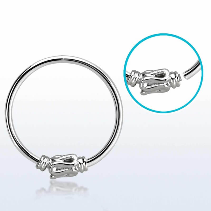 Näspiercing i 925 Silver