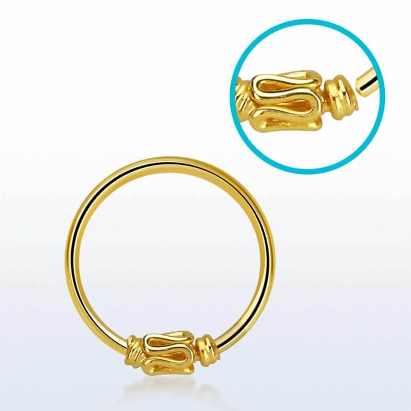 Näspiercing i 18Kt guldplätering