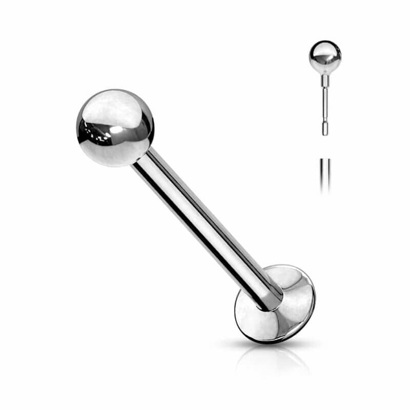 Push In Top Ball Labret, Monroe, Flat Back Stud.