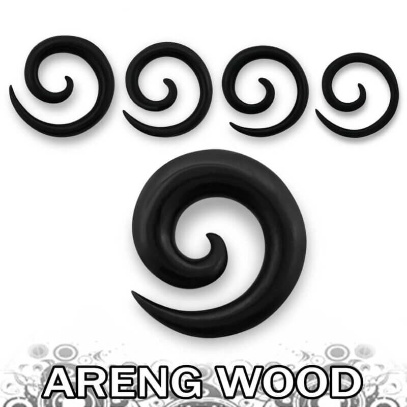 Areng Wood Spiral Coil Taper