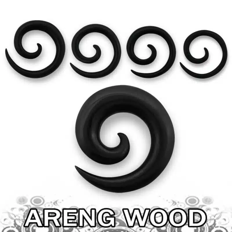 Areng Wood Spiral Coil Taper