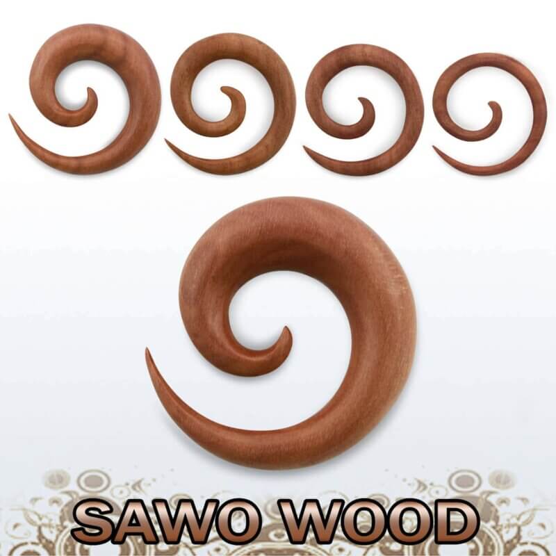 Sawo Wood Spiral Coil Taper