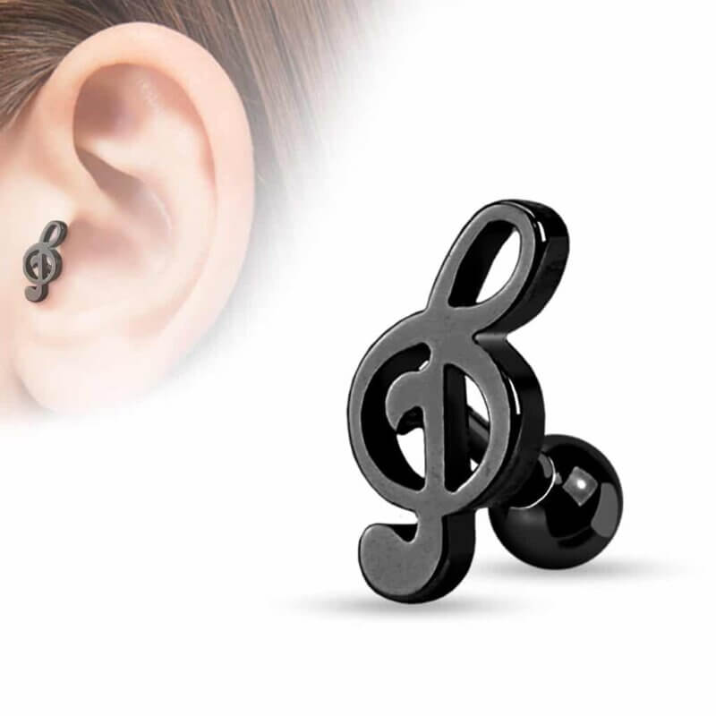 Tragus med svart not