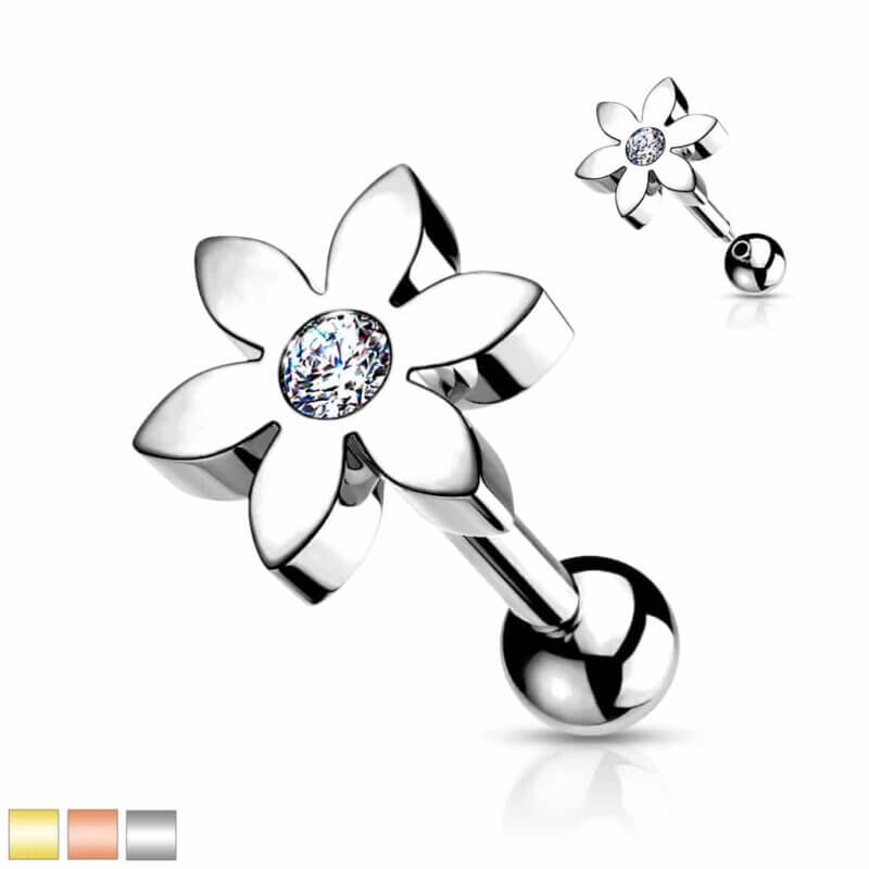 Tragus/Öron Smycke Blomma