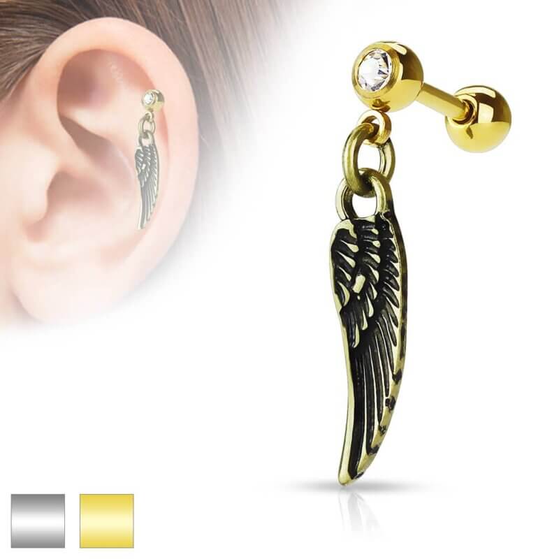 Angel Wing Dangle Cartilage/Tragus Barbells