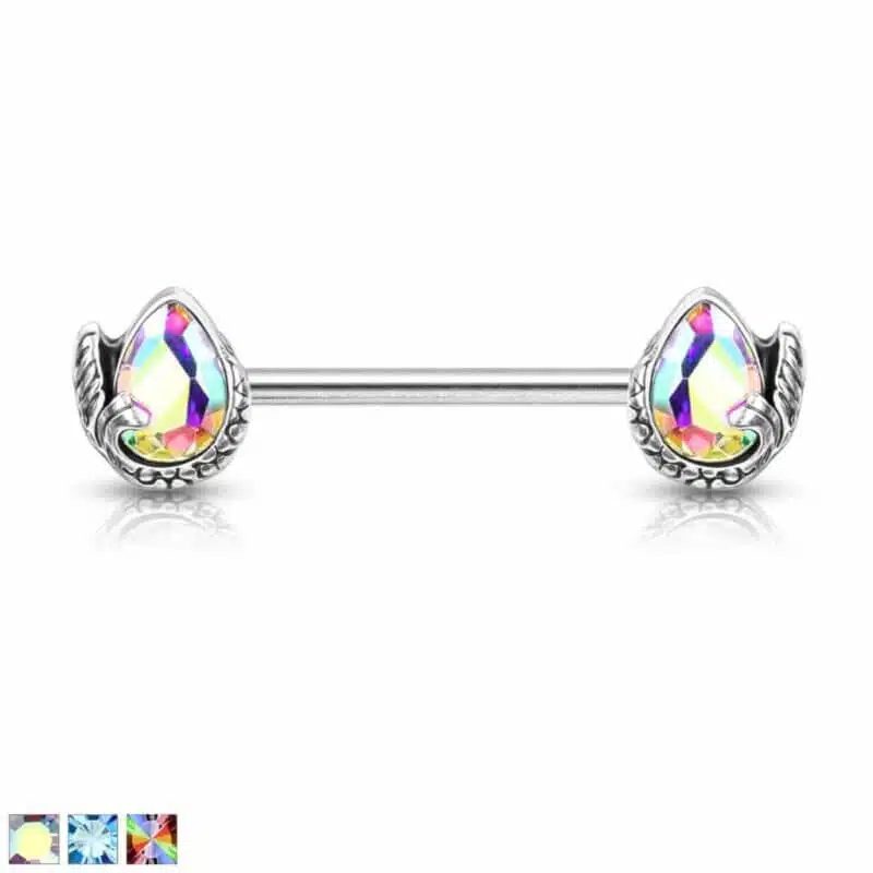 Bröstpiercing Stav med Fena från Sjöjungfru