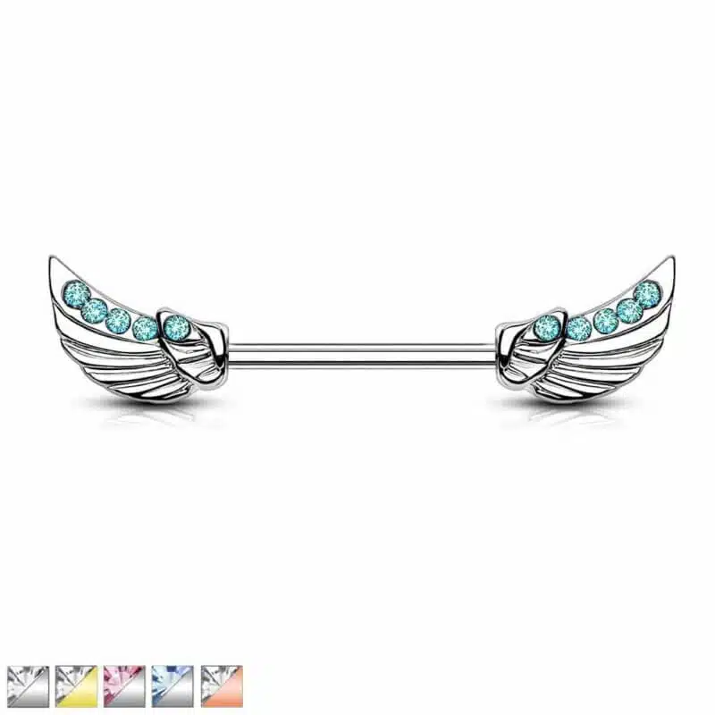 Bröstpiercing Änglavingar Färg