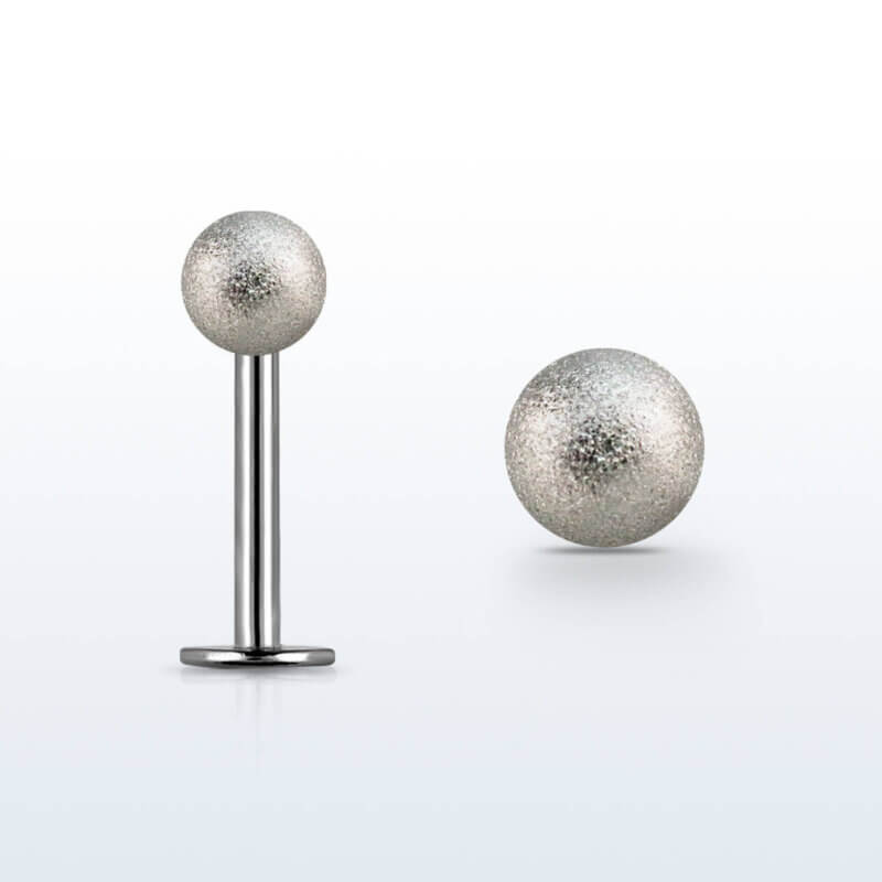 Steel Labret with 3 mm Frosted Ball