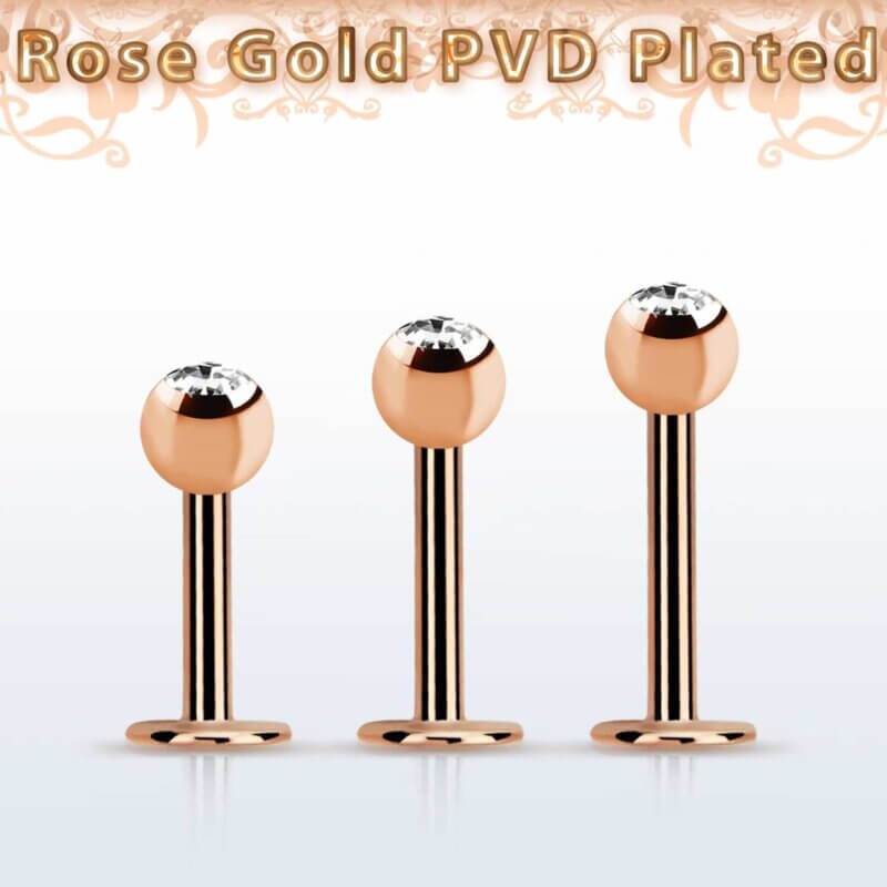 Rosegold Labret Pvd Plated